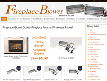 Tablet Screenshot of fireplacebloweroutlet.com
